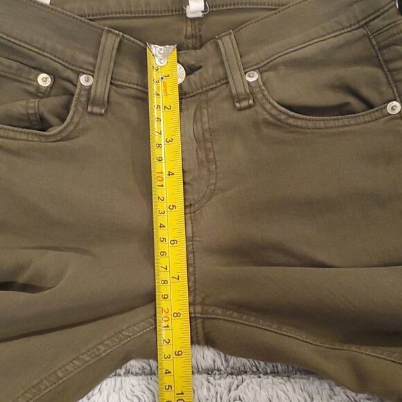 Army green Rag & bone skinny jeans size 25 - Picture 2 of 11